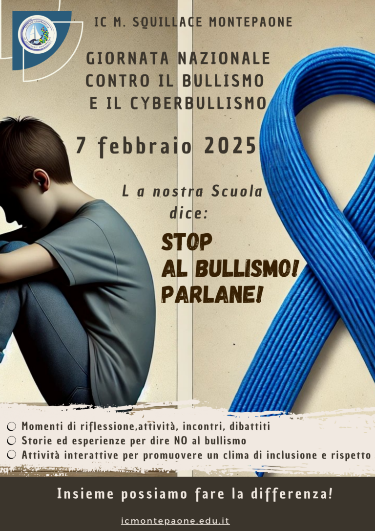 GIORNATA NAZIONALE CONTRO IL BULLISMO ED IL CYBERBULLISMO.